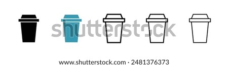 Togo Cup line icon vector set.