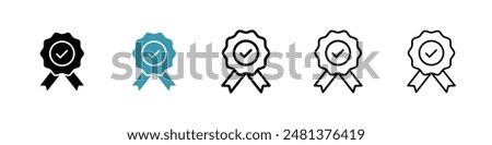 Award line icon vector set.