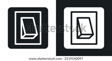 Electric switch icon icons in black and white filled style