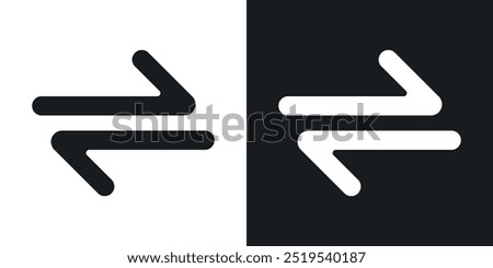 Data transfer icon icons in black and white filled style