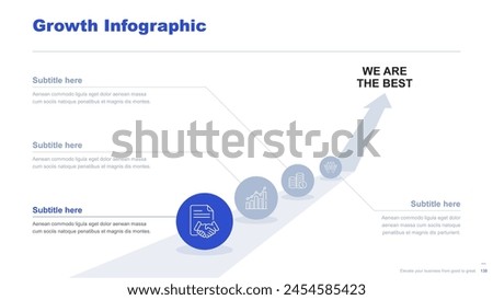 Flat business infographic diagram vector slide presentation template