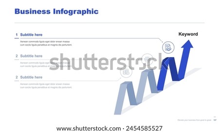 Flat business infographic diagram vector slide presentation template