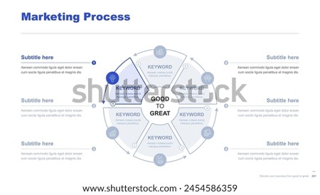 Flat business infographic diagram vector slide presentation template