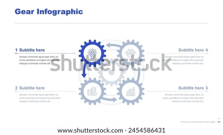 Flat business infographic diagram vector slide presentation template