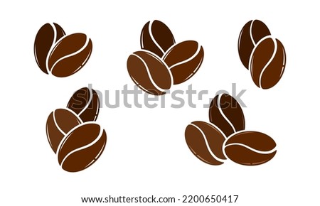 Set of coffee beans 5 styles