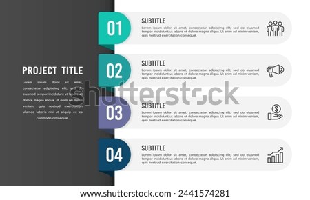 Vertical infographic timeline 4 steps template. Milestone, Roadmap, Timeline, Business presentation. Vector illustration.