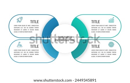 4 options to success design Infographic templates, Diagrams, Annual Reports Business Presentation and Organization. Vector illustration.