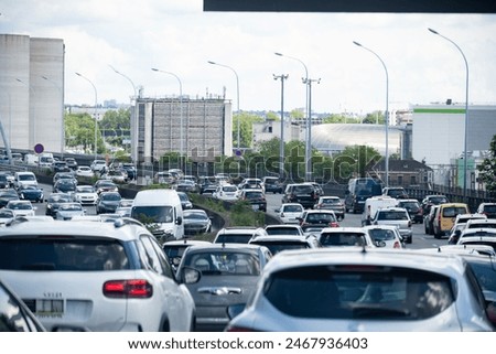 Similar – Image, Stock Photo Traffic jam in the morning