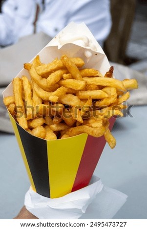 Foto Bild Belgische Pommes frites mit Sauce Andalouse