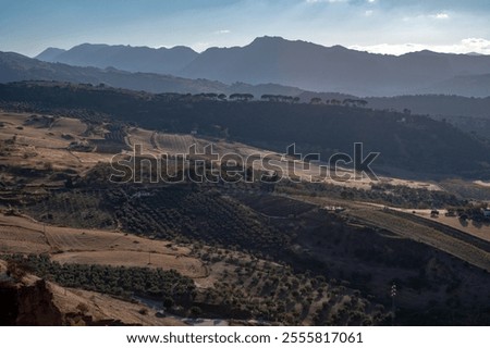 Similar – Image, Stock Photo Panoramic views of Ronda nature and urban landscape