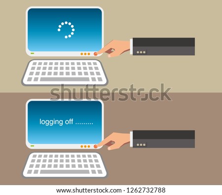 Turning on and Logging off computer with finger