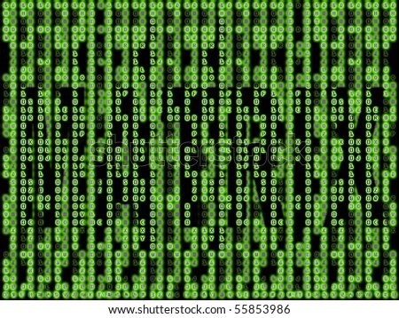 Matrix Style Background With Glowing Green Letters Stock Photo 55853986 ...