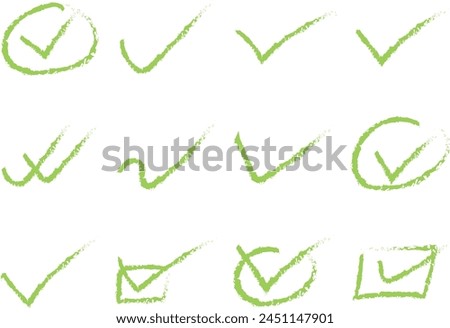  Hand Drawn Check Mark, Handwritten Check Mark