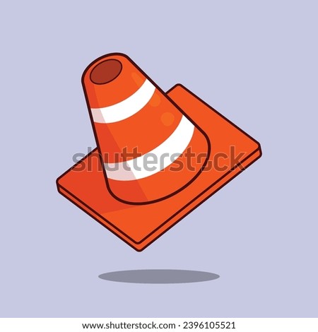 Construction Barrier Vector Illustration orange barrier blockage