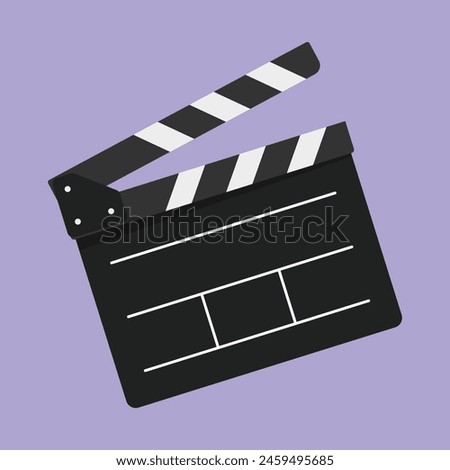 Filmmaker's clapboard vector icon. Hollywood  Film clapperboard illustration. film movie chalk clap board