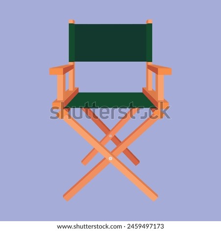 Director chair icon vector. Cinema Director movie chair illustration. wooden film chair