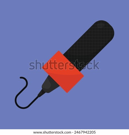 News Reporting Mic Vector Icon. TV Microphone icon illustration. 