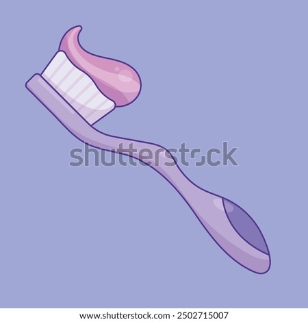 Toothbrush icon vector. toothbrush with toothpaste vector illustration. dental health vector brush