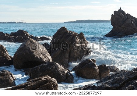 Similar – Image, Stock Photo Wet stones on coast of clear sea