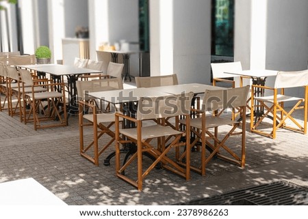 Similar – Image, Stock Photo Terrace with chair in the green