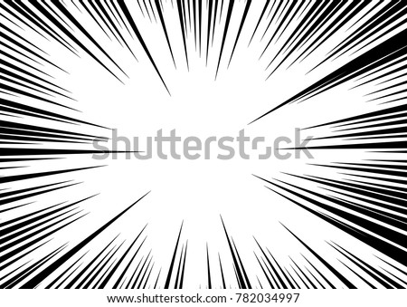 Speed line fast motion background. Comic vector illustration with lines. Pop art pattern and zoom effect