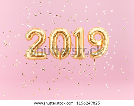 Similar – Image, Stock Photo Celebrating with Gold foil balloons numeral 21 and sparkler at night. Happy New year 2021 celebration.