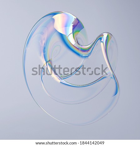 Abstract fluid liquid shapes, holographic spectral gradient texture, modern colorful art background isolated 3d rendering Foto stock © 