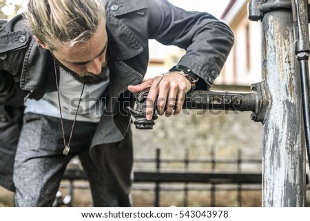 Similar – Image, Stock Photo Fountain 1 Human being