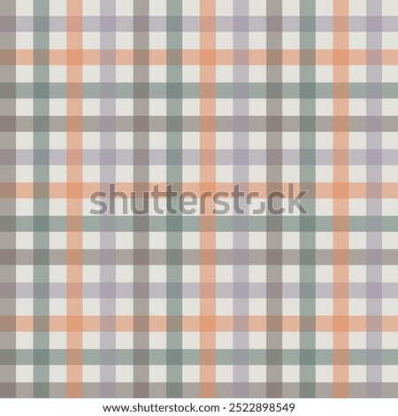 Plaid Coordinate Blender in Orange Brown Lavender and Creme creating a seamless pattern print background