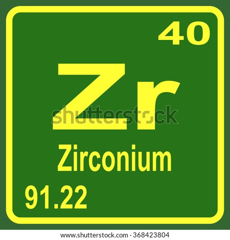 Periodic Table Of Elements - Zirconium Stock Vector Illustration ...