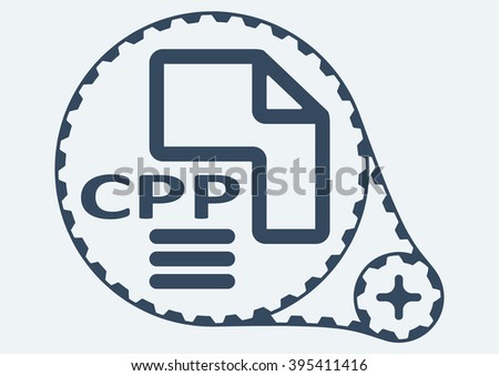 Flat Vector illustration. CPP file extension. CPP Icon Graphic. CPP  symbol. CPP  Icon Art. CPP Icon illustration. CPP  Icon Vector.