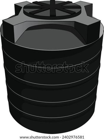 Water tank isolated on white background