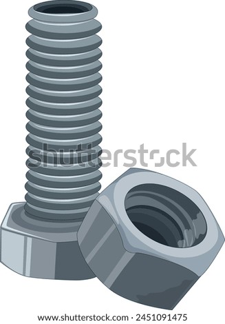 Nut and Bolts vector illustration