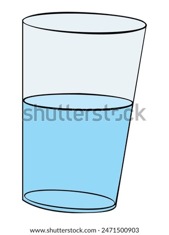 A glass of water half filled