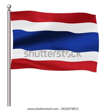 Thailand Country Flag Pole Icon