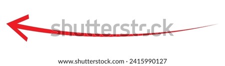 red Long arrow vector icon. Black horizontal double arrow. Replaceable vector design.