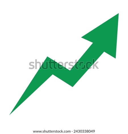 Green arrow up vector illustration of a green arrow trending up eps10