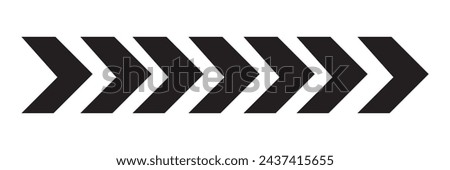 Black arrow simple icon set on white background. Vector Illustration EPS10