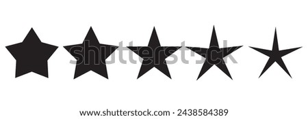 5Star Icon vector for web and mobile app. rating sign and symbol. favourite star icon, eps10