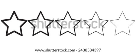 Set Of Star Icons Star Logo isolated on White Background. Flat Vector Illustration Design Template Elements.