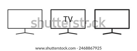 Tv Icon in trendy flat style isolated on grey background. Television symbol for your web site design, logo, app, UI. Vector illustration, EPS10.