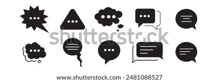 Chat icon vector for web and mobile app. speech bubble sign and symbol. comment icon. message