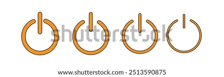 Power button. ON and OFF set icons. Energy symbol stock vector