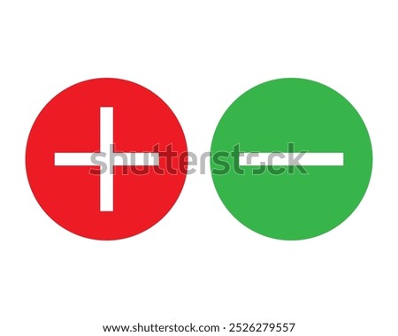 Plus icon and minus, a plus and minus button icon vector illustration design for various purposes. Isolated on white background.