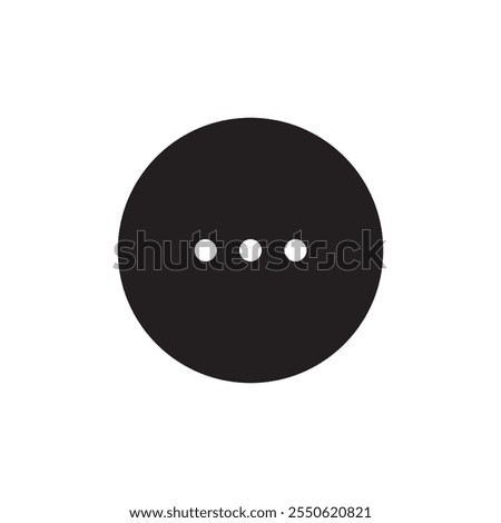 Three dots icon vector illustration, 3 Dots symbol for web ui design, Dots sign isolated.