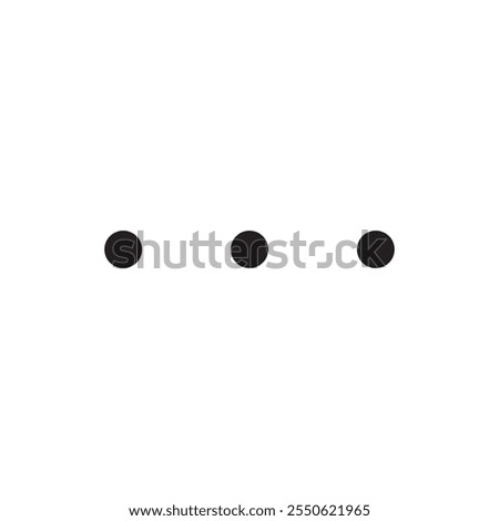 Menu three dots line icon in black with whitebackground. Graphic elements for your site. Trendy flat style isolated symbol, used for: illustration, outline, logo, websites,mobile, vector