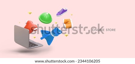 Similar – Image, Stock Photo Man placing opening poster after coronavirus