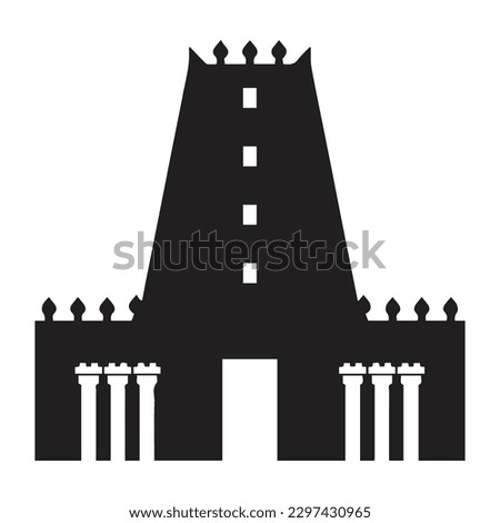 Nagaraja temple in South India, Snake God in Nagerkovil, Nagaraja temple in Tamilnadu, Temple Icon, Hindu temple tower clip art.