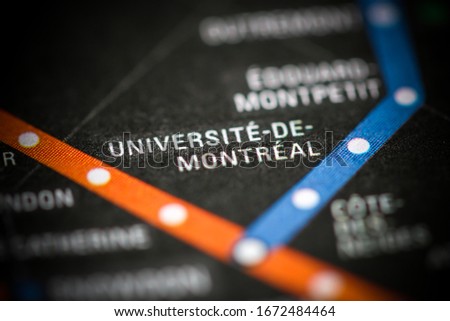 Universite de Montreal. Montreal Metro Imagine de stoc © 
