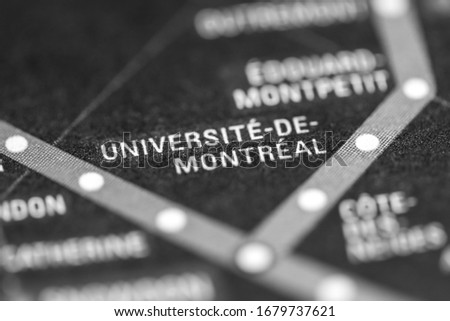 Universite de Montreal. Montreal Metro Imagine de stoc © 